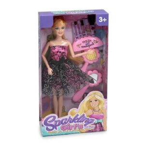 MUÑECA VESTIDO CON ACCESORIOS EN CAJA