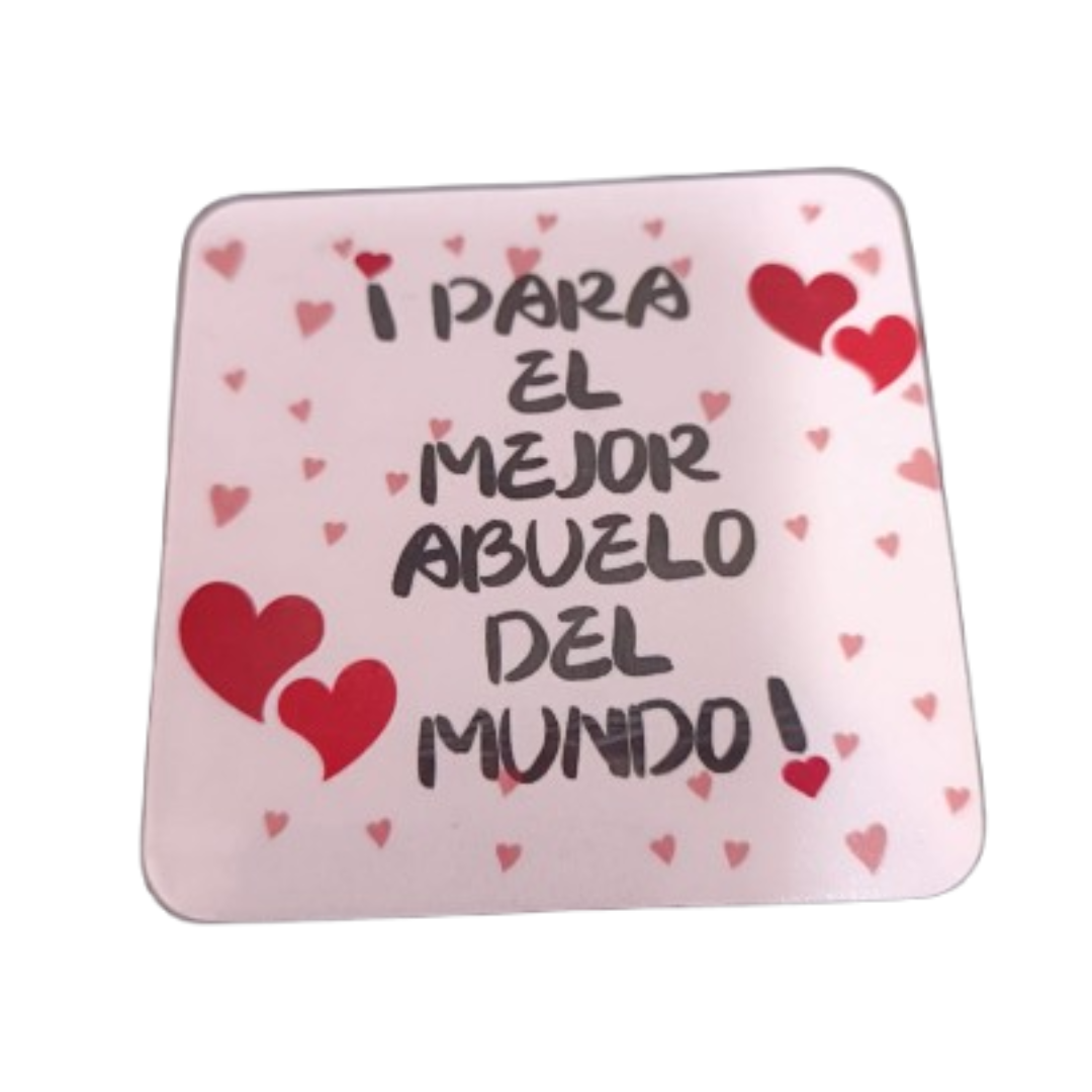Imán cuadrado plástico personalizado 6,5x6,5cm