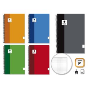 Cuaderno tamaño folio cuadriculado 80h
