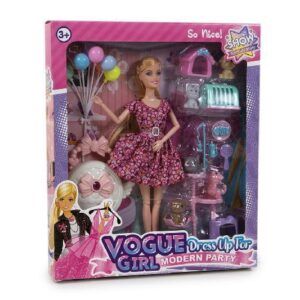 MUÑECA CON ANIMALES Y ACCESORIOS CAJA