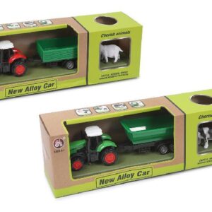 TRACTOR REMOLQUE CON ANIMAL CAJA