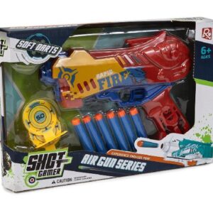 PISTOLA LANZA 6 DARDOS CAJA