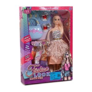 MUÑECA VESTIDOS BOLSO-PENDIENTES CAJA
