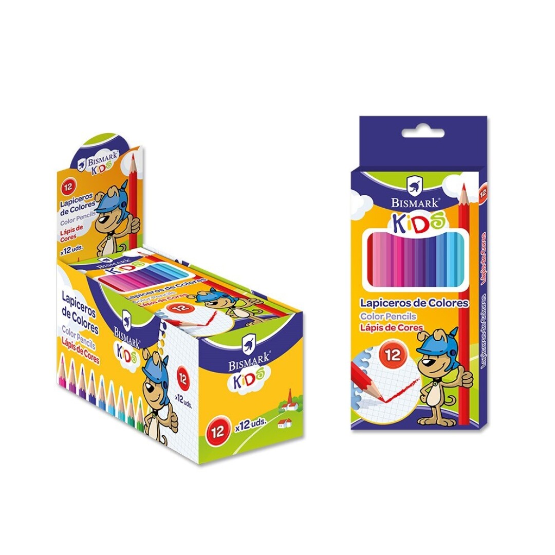 LAPICEROS 12 COLORES BISMARK KIDS