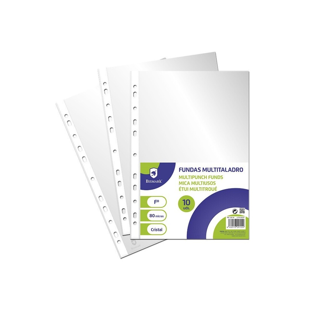 PP FUNDA MULT.Fº SET 10 CRISTAL 0,08mm. BISMARK